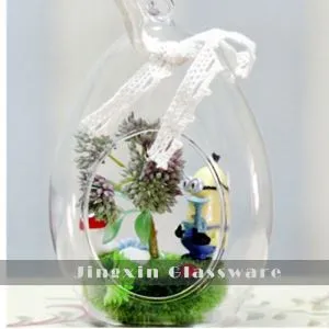 Terasa de sticlă cu borosilicat clar, folosită pentru decorarea plantelor